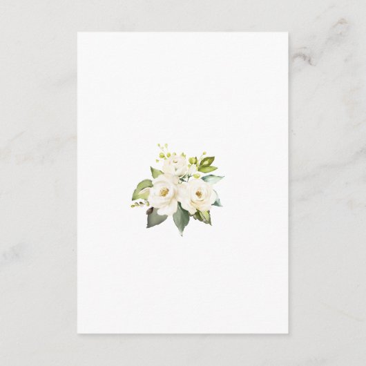 ホワイトクリームフローラゴールデンウェディングレセプション エンクロージャーカード (裏面)