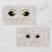 ホワイトクリームライトメイクアップまつげ美しいスパ 名刺 (正面/裏面)