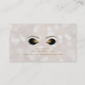 ホワイトクリームライトメイクアップまつげ美しいスパ 名刺 (裏面)