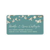 ホワイトクリーム桜さくらんぼ咲きアジア結婚ズ ラベル (正面)