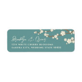 ホワイトクリーム桜さくらんぼ咲きアジア結婚ズ ラベル (正面)