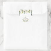 ホワイトクリーム花金ゴールド赤ちゃんシャワー スクエアシール (バッグ)