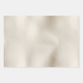 ホワイトクリーム フェイクレザー ウェディング   ラッピングペーパーシート (正面)