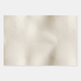 ホワイトクリーム フェイクレザー ウェディング ラッピングペーパーシート