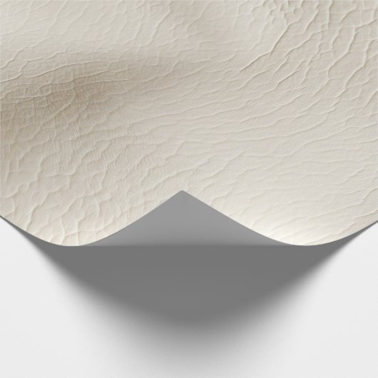 ホワイトクリーム フェイクレザー ウェディング   ラッピングペーパー (角)