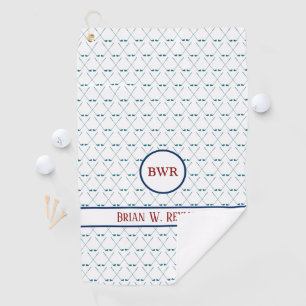 ホワイトクリーンにプレイヤー名を付けたゴルフク澄んラブ ゴルフタオル