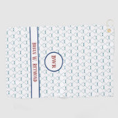 ホワイトクリーンにプレイヤー名を付けたゴルフク澄んラブ ゴルフタオル (横)