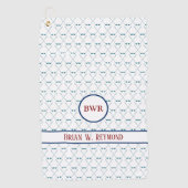 ホワイトクリーンにプレイヤー名を付けたゴルフク澄んラブ ゴルフタオル (正面)