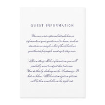 ホワイトクリーンエレガントな結婚式の挿入カード