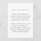 ホワイトクリーンエレガントな結婚式の挿入カード エンクロージャーカード (正面)