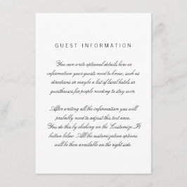 ホワイトクリーンエレガントな結婚式の挿入カード エンクロージャーカード