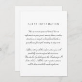 ホワイトクリーンエレガントな結婚式の挿入カード エンクロージャーカード (正面/裏面)