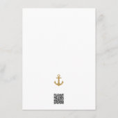 ホワイトクリーン航海のいかり結婚の挿入カード エンクロージャーカード (裏面)