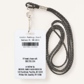 ホワイトクリーン詳細なカドゥーセウス医療写真ID バッジ (裏面ランヤード)