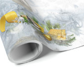 ホワイトクリ結婚スマスのリピートデザイン ラッピングペーパー (ロールコーナー)