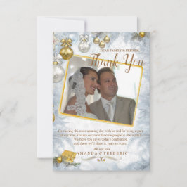 ホワイトクリ結婚スマスサンキューカード 出欠カード