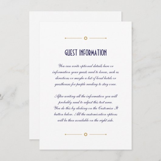 ホワイトクリ航海のーン結婚の挿入カード エンクロージャーカード (正面/裏面)