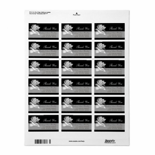 ホワイトクレマチスファミリーありがとうありがとうラベル1 ラベル (フルシート)