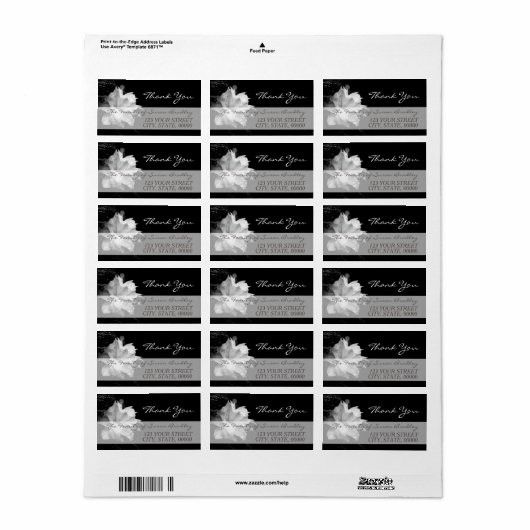 ホワイトクレマチスファミリーありがとうありがとうラベル2 ラベル (フルシート)