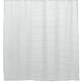 ホワイトクロコダイルスキンプリント シャワーカーテン (正面)