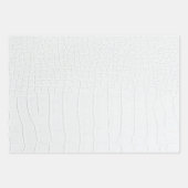 ホワイトクロコダイルスキンプリント ラッピングペーパーシート (正面)