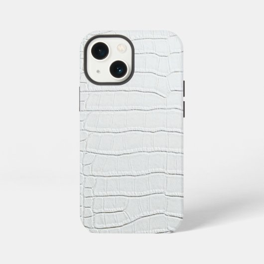 ホワイトクロコダイル スキン柄 iPhoneケース (裏面)