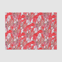 ホワイトクロシズガーデンフラワーズボタニックレッド 薄葉紙