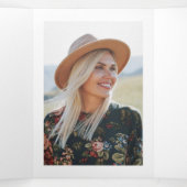 ホワイトクロスお祝い・オブ・ライフ 三つ折り招待状 (内部中)