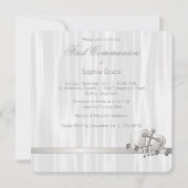 ホワイトクロスガールズホワイトフォトファースト聖餐式 招待状 (裏面)