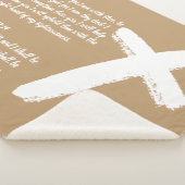 ホワイトクロスクリスチャンヒーリング祈りの言葉ショール シェルパブランケット (3/4)