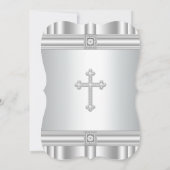 ホワイトクロスダイヤモンドガールズホワイトファースト聖餐式 招待状 (裏面)