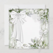 ホワイトクロスフローラファーストコミュニオン 招待状 (裏面)