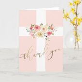 ホワイトクロスフローラ宗教イベントサンキューユア カード (黄色い花)