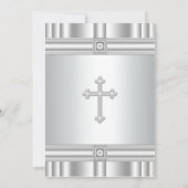 ホワイトクロスボーイアンドガール《キリスト教》洗礼式や命名式招待状 招待状 (裏面)