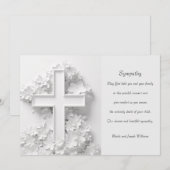 ホワイトクロス追悼カード 招待状 (正面/裏面)