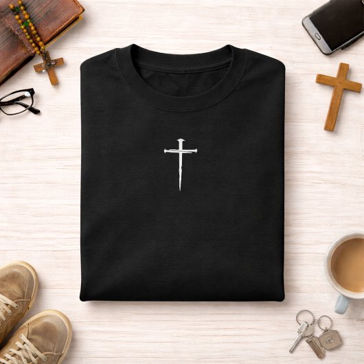 ホワイトクロス キリスト教の三本釘 Tシャツ