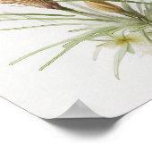 ホワイトクロッカスフラワーズアートプリントポスター ポスター (角)