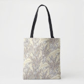 ホワイトクロッカスフラワーズボタニカルガーデンフローラクリーム トートバッグ (正面)