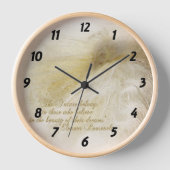 ホワイトクロックで夢を見る 壁時計 (正面)