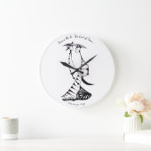 ホワイトクロックと踊りカップル ラージ壁時計 (ホーム)