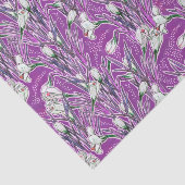 ホワイトクロックスガーデンフラワーボタニックパープル 薄葉紙 (詳細)