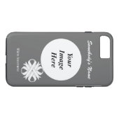 ホワイトクローバーリボンTmpl by Kenneth Yoncich Case-Mate iPhoneケース (裏面(横))