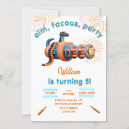 ホワイトクール・ネルフ・ウォーズパーティートップ・ガン第5誕生日 招待状