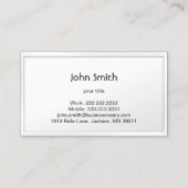 ホワイトク縁どラパーボードディレクターの名刺 名刺 (裏面)