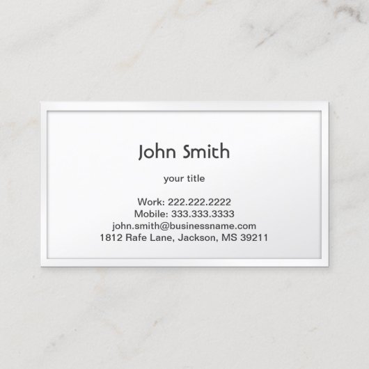 ホワイトク縁どラパーボードディレクターの名刺 名刺 (裏面)