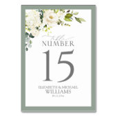 ホワイトグエレガントレーグリーンフローラ披露宴 テーブルナンバー (裏面)