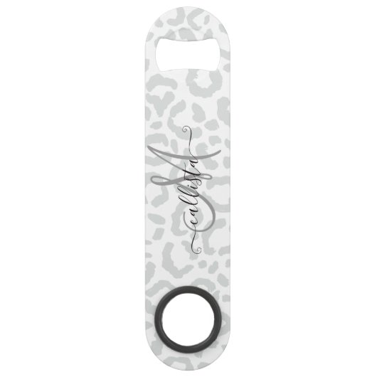 ホワイトグエレガントレーレオパードチエアニマルプリント スピード栓抜き (正面)