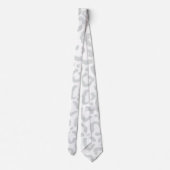 ホワイトグエレガントレーレオパードチエアニマルプリント ネクタイ (裏面)