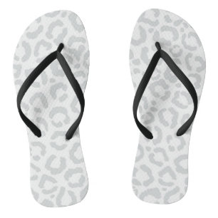 ホワイトグエレガントレーレオパードチエアニマルプリント ビーチサンダル