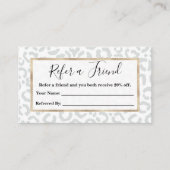 ホワイトグエレガントレーレオパードチエアニマルプリント 紹介カード (正面)